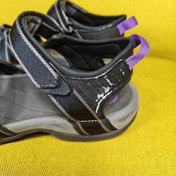 Teva Tirra Sandals  Hiking Sport Strappy Grey Black Outdoor Women's Shoes Size 7 - Picture 4 of 11